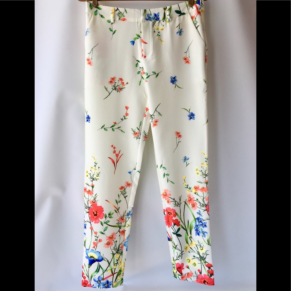 Beautiful floral print pants- new!